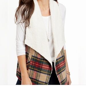 Maurice’s Plaid Sherpa Vest Plus Size 3X NWT
